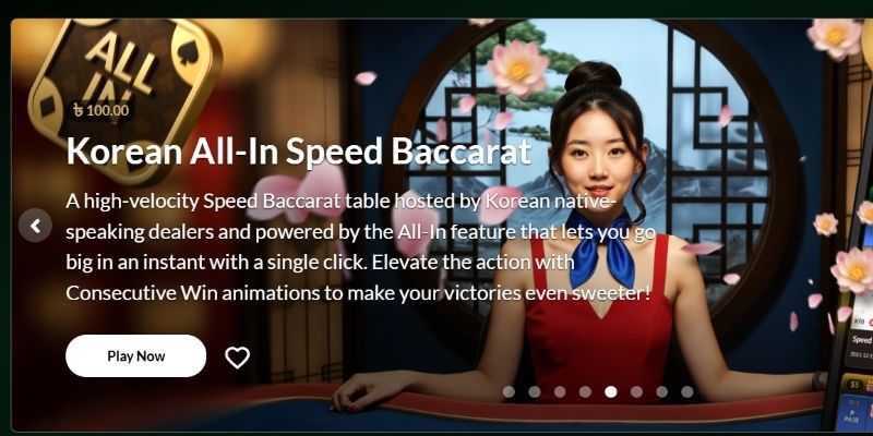 sexy gaming Live Casino লবিতে অনেক বেটিং টেবিল রয়েছে